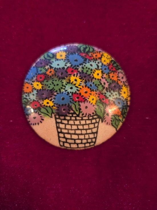 Source Unknown Jewelry - Joyful enamel brooch